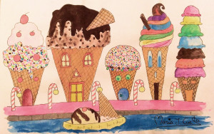 Ice Cream Street MariaJCuesta. Children’s Books. Art. Illustration.