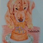Happy Birthday Dog MariaJCuesta. Children’s Books. Art. Illustration.