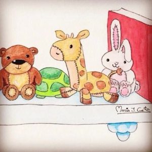 Animals Toys MariaJCuesta. Children’s Books. Art. Illustration.