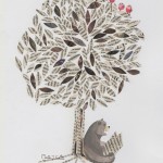 Newspaper tree bear birds MariaJCuesta. Children’s Books. Art. Illustration.