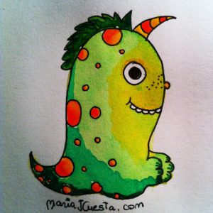 Little monster MariaJCuesta. Children’s Books. Art. Illustration.